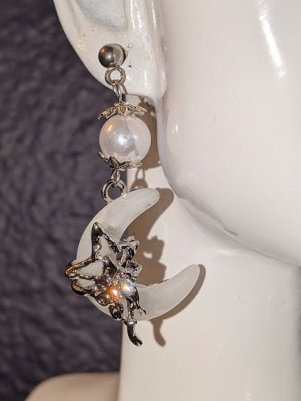 "Arwen's Elegance" Crescent Moon Earrings